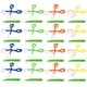 thumbnail image 2 of FELTECHELECTR 4 juegos de cucharas de plástico prácticas, recogedor, tijeras, pinzas y pinzas de plástico, 2 of 7