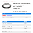 thumbnail image 2 of Exhaust Gasket - Compatible with 1964 - 1973 Chevy Chevelle 1965 1966 1967 1968 1969 1970 1971 1972, 2 of 2