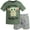Green / grey, variant on Star Wars The Child T-Shirt and French TerryShorts Outfit Set Infant to Big Kid