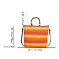 thumbnail image 2 of Women Straw Woven Handbag Drawstring Tote Clutch Bags for Seaside (Multicolor) Shoulder Bags for Women, 2 of 10