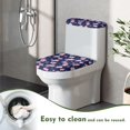 thumbnail image 4 of FORUDESIGNS Mermaid Book Rose Pattern Toilet Lid Cover with Toilet Tank Lid Cover 2 Pcs Portable Fabric Protector for A Lid Toilet Tank, Bathroom Decor Accessories with Elastic Bottom, 4 of 8
