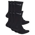 thumbnail image 2 of Nike Mens 6 Pair Cushion Training Midweight Socks, Black, 8-12, 2 of 5
