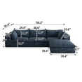 thumbnail image 5 of Oversized 118 "W Corduroy Boneless Couches with Ottoman, No Assembly Required, Modular Sectional Sofa with Removal Cushion, Comfy Plush Upholstered Couch for Apartment/Living Room, 5 of 15