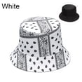 thumbnail image 1 of Hip Hop Cashew Print Fishing Reversible Bucket Hats Panama Hat Sun Hat Fisherman Hat WHITE, 1 of 1
