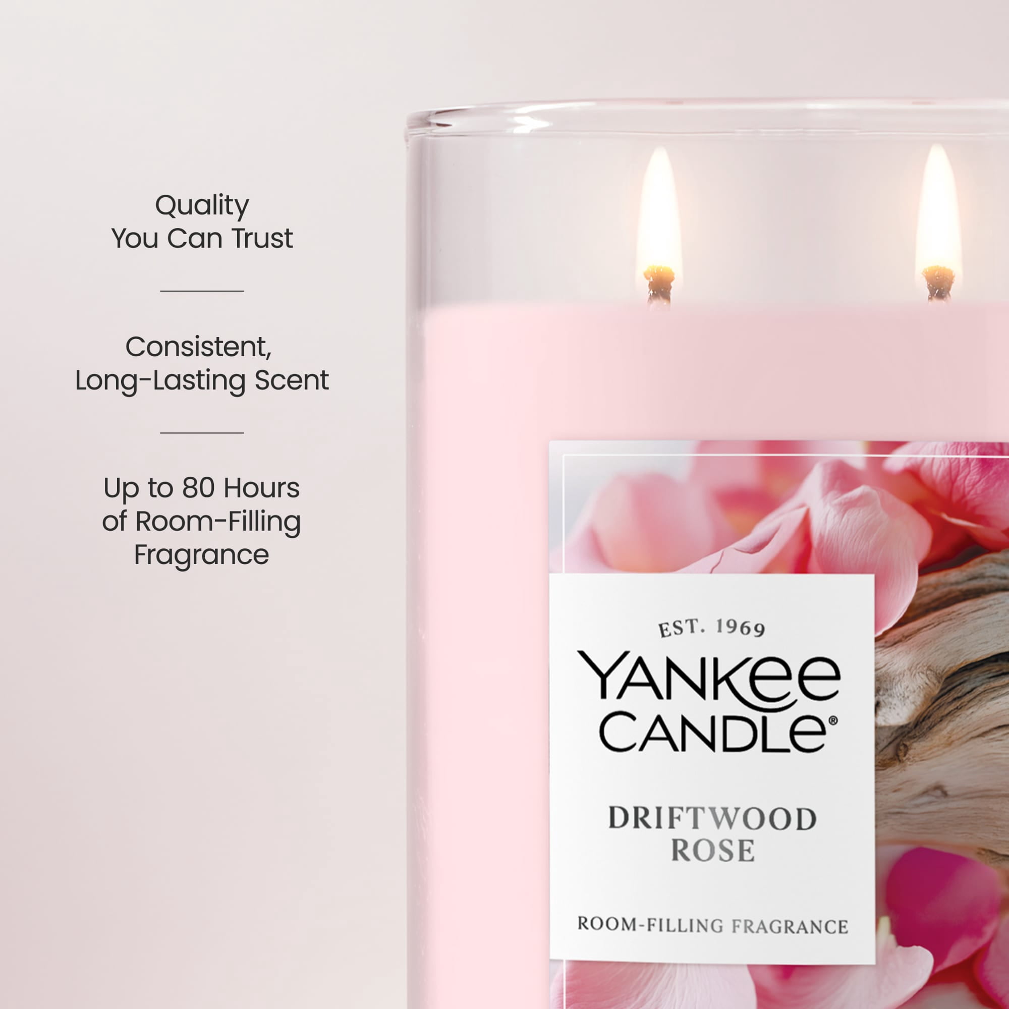 Yankee Candle Driftwood Rose Large Tumbler Scented Candles, 20 oz