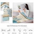thumbnail image 4 of Fleece Blanket Summer Corals Shells Sea Stars Seagrass Blankets, Soft Cozy Warm Flannel Throw Blanket, Retro Marine Life Blanket for Bed Couch Sofa,40x50In, 4 of 9