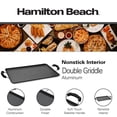 thumbnail image 2 of Hamilton Beach Nonstick Double Griddle 19x11-Inch - Black Aluminum Griddle with Soft Touch Bakelite Handle - Flared Edge - Spiral Bottom, Easy to Clean, Multipurpose Use - Durable & Dishwasher Safe, 2 of 8