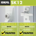 thumbnail image 4 of Ideal Security 12W Push Button Storm Door and Screen Door Handle with Key Lock and Storm Door Latch, White, 4 of 6