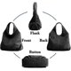 thumbnail image 4 of Womens Hobo Handbag Cotton Canvas Shoulder Bag Multi-pocket Tote Bag Casual Daily Purse, 4 of 4
