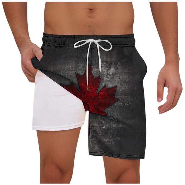 Pantalones Cortos para Hombre de Cintura Elástica con Bolsillos Pantalones de Playa de Impresión Casual, Poliéster Ligero de Moda para la Primavera Verano Al Aire Libre Y el Uso Diario
