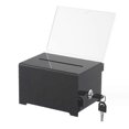 thumbnail image 1 of 1 Pack Acrylic Donation Box with Lock, Black Ballot Box with Sign Holder, Suggestion Box for Fundraising, Donation 26-27s, 1 of 5