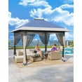 thumbnail image 7 of Riedhoff 13x13ft Pop up Gazebo with Mosquito Net & Double Roof for Patio Backyard Garden,Navy Blue, 7 of 7