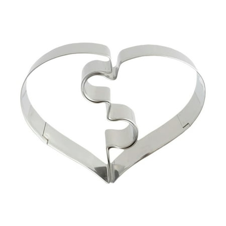 

Promotion Clearance!2Pcs DIY Love Biscuit Mold Cookie Cutter Heart Shaped Cutter Funny Wedding Puzzles Romantic Sugar Pastry Cake Bake