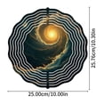 thumbnail image 5 of 3D Metal Hanging Wind Spinners - Spiral Design with Concentric Rings - Unique Garden Wind Chimes for Yard Decor - Surreal Cosmic and Natural Elements, 5 of 6