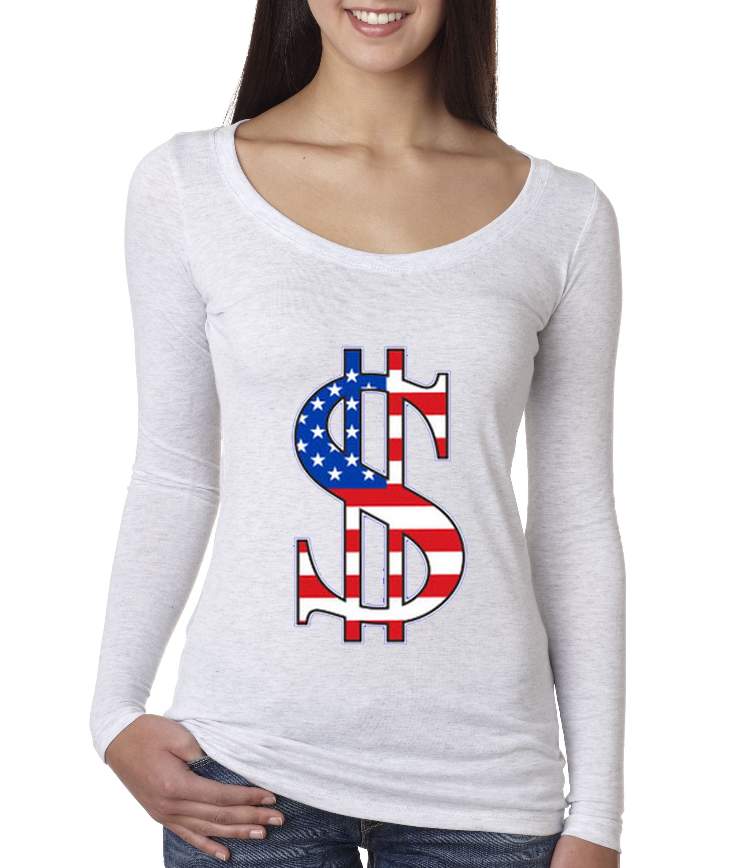 T-Shirt American Flag Dollar Sign 