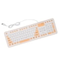 thumbnail image 3 of Foldable Silicone Keyboard, Waterproof Dustproof Waterproof Keyboard  for PC Orange,Blue,Pink, 3 of 7