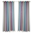 thumbnail image 1 of Cortinas de estrellas, cortinas opacas de estrellas para niños, niñas, dormitorio, sala de estar, co TOMSHOO Púrpura 53 "W x 95 "L, 1 of 7