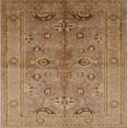 thumbnail image 1 of Ahgly Company Machine Washable Indoor Square Industrial Modern Brown Sand Brown Area Rugs, 4' Square, 1 of 7