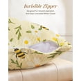 thumbnail image 3 of Wrongduck Corduroy Throw Pillow Covers 18x18 - Set of 2 Decorative Spring Pillow Covers with Zipper Farmhouse Decor Cottage Throw Pillowcases for Couch Sofa Living Room Home Bedroom, PK Floral, 3 of 9