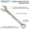 thumbnail image 3 of JRSDRIVE 9-Piece Raised Panel Combination Wrench Set, Matric, 3 of 4