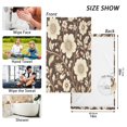 thumbnail image 6 of Yayeee 100% Cotton Hand Towels for Bathroom 16" x 28" Soft Absorbent Kitchen Towel, Brown Floral, 6 of 7