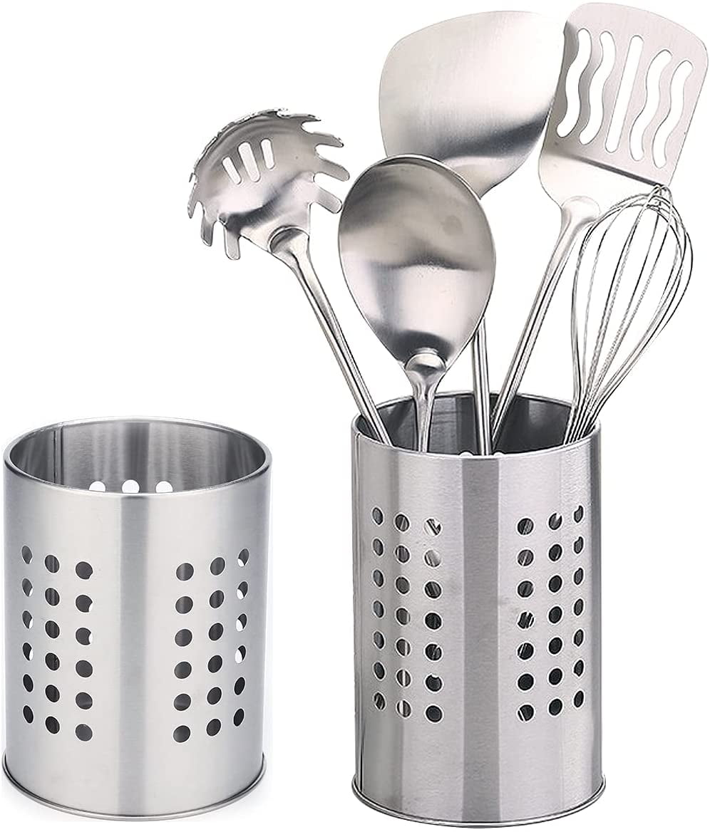 2Pcs Cutlery Holder Kitchen Utensil Organiser Spoons Storage Drainer Flatware
