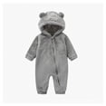 thumbnail image 2 of Gaexia Baby Winter Hooded Romper Jumpsuit, Unisex Kids Flannel Romper, Halloween Toddler Onesie, 2 of 3