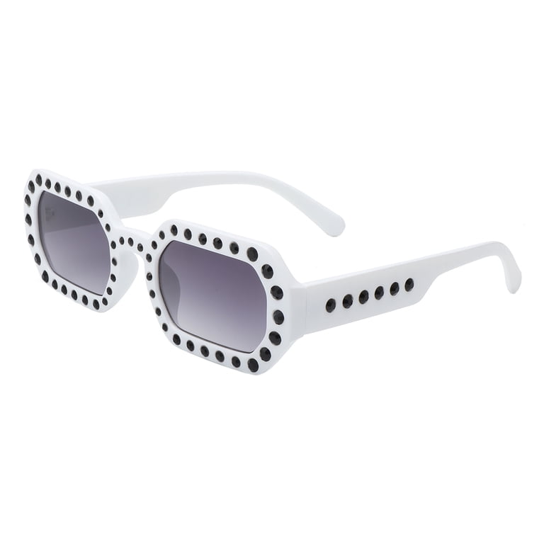 Geometric Rectangular Sunglasses Women display picture 2