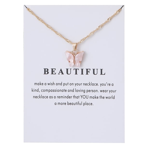Collar para mujer, Joyas para mujer, Joyas para mujer, Collar dulce, Collar de cadena de clavícula de color acrílico, Un collar