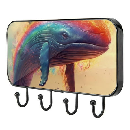 

Whale Self Adhesive Towel Coat Wood Iron Hooks for Home Keys Door Outdoor Home Improvement Utility Hook