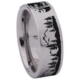 thumbnail image 3 of Nature Landscape Tungsten Carbide Ring, 3 of 9