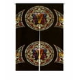 thumbnail image 1 of YUSDECOR Ronde Vitrail Harpe Psaumes Porte Rideau Fenêtre Couverture Décoration Suspendu Rideau Taille 85x120 CM, 1 of 1