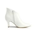 thumbnail image 3 of Unique Bargains Women's Point Toe Patent Leather Stiletto Heel Ankle Boot, 3 of 8