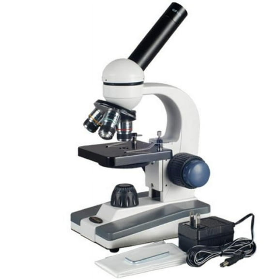 AmScope M150C-I 40X-1000X All-Metal Optical Glass Lenses Cordless LED Student Biological Compound Microscope