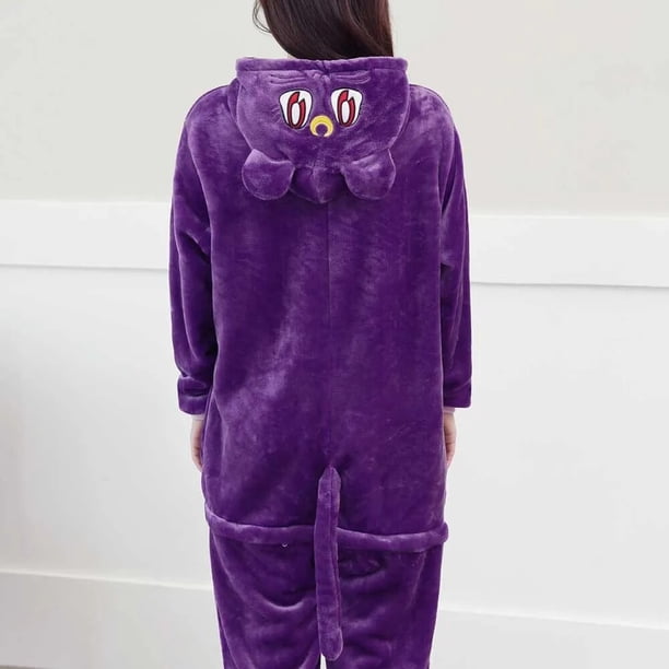 Disfraz de gato Unisex, Onesie de Animal, ropa de dormir cálida de franela, de una pieza pijama de felpa, Anime, Halloween, Navidad, disfraces de Cosplay