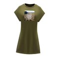 thumbnail image 4 of Vestido corto de verano para mujer, vestido de primavera para adolescentes hasta la , vestido de línea para fiesta en la calle , m M, 4 of 7