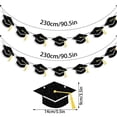 thumbnail image 3 of Graduation Cap Banner Decorations - 2pcs Glitter Graduation Hats Garland Bunting for College High School Class of 2026 Grads Party Supplies, 3 of 6