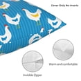 thumbnail image 3 of Yiaed Cartoon Chicken Print Pillow Covers Super Soft Decorative Square Throw Pillow Covers Case Cushion Covers for Sofa Couch Bedroom Car Decor（No pillow core）-26"x26", 3 of 7