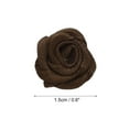 thumbnail image 2 of Uxcell 100 Pcs 0.6 inch Mini Ribbon Roses for DIY Crafts Sewing Artificial Fabric Flowers Dark Brown, 2 of 5