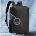 thumbnail image 4 of 1pc Hard Surface Backpack USB Charging Port, Casual Lightweight Business Backpack For Business Trip, Men's Large Capacity Anti-theft Computer Laptop Notebook Backpack With Passport Lock, Spine Protection Bag, 4 of 5
