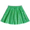 thumbnail image 3 of YONGHS Women Sequin Mini Pleated Skirt Elastic Waist A-line Hip Hop Jazz Dance Skort Skirt Green L, 3 of 7