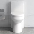 thumbnail image 4 of DeerValley DV-1F52813 Tiny Small Compact Dual Flush One Piece Toilet, Space Saver Commode designed for Water Closet, Soft Closing Seat Included, High-Efficiency WaterSense Cotton White, 4 of 11