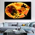 thumbnail image 3 of Póster vintage de Halloween, pinturas decorativas, figuras de anime, Pikachu, Charizard, Bulbasaur, Squirtle, Pokémon, arte mural de pared, juguete de regalo, 3 of 5