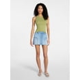 thumbnail image 2 of No Boundaries Ribbed High Neck Tank Top, Women's XXS-XXL, 2 of 5