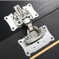 thumbnail image 3 of Stainless Steel Cabinet Soft Close Hinge Repair Plate Tool Home Kitchen Drawer Cupboard Door Hinges Fixing 6pcs, 3 of 6