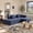 Navy Blue, variant on Meeyar 91" Boneless Modular Sectional Sofa with L Shaped Chaise, Cloud Couch for Living Room, Carbon Black