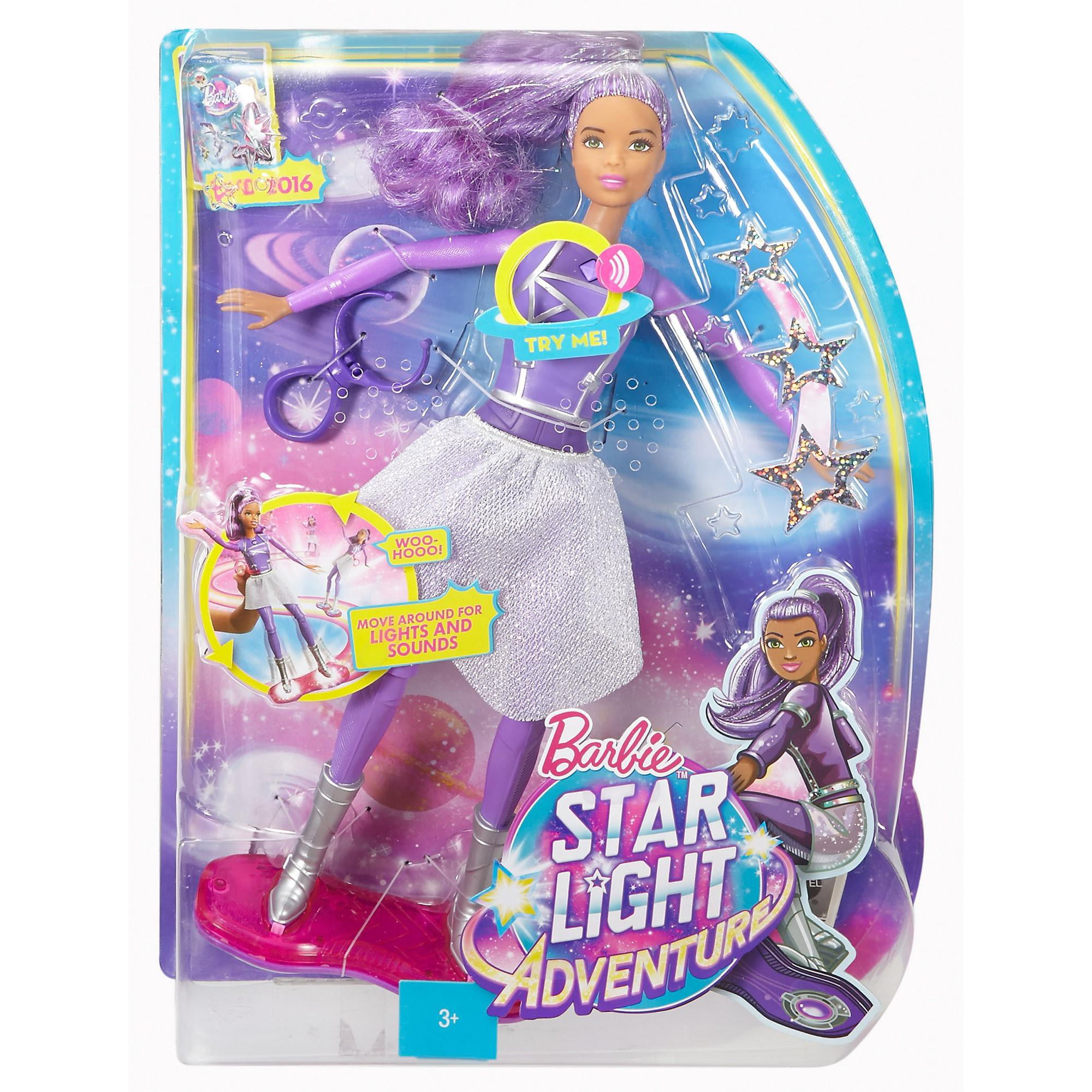 Barbie Star Light aventure Flying Purple Lights & sons avec Board DLT23 