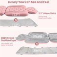 thumbnail image 4 of Almohada de baño para todo el cuerpo VOXOR rosa con bolsa de lavandería de 60 x 40 cm, 4 of 6