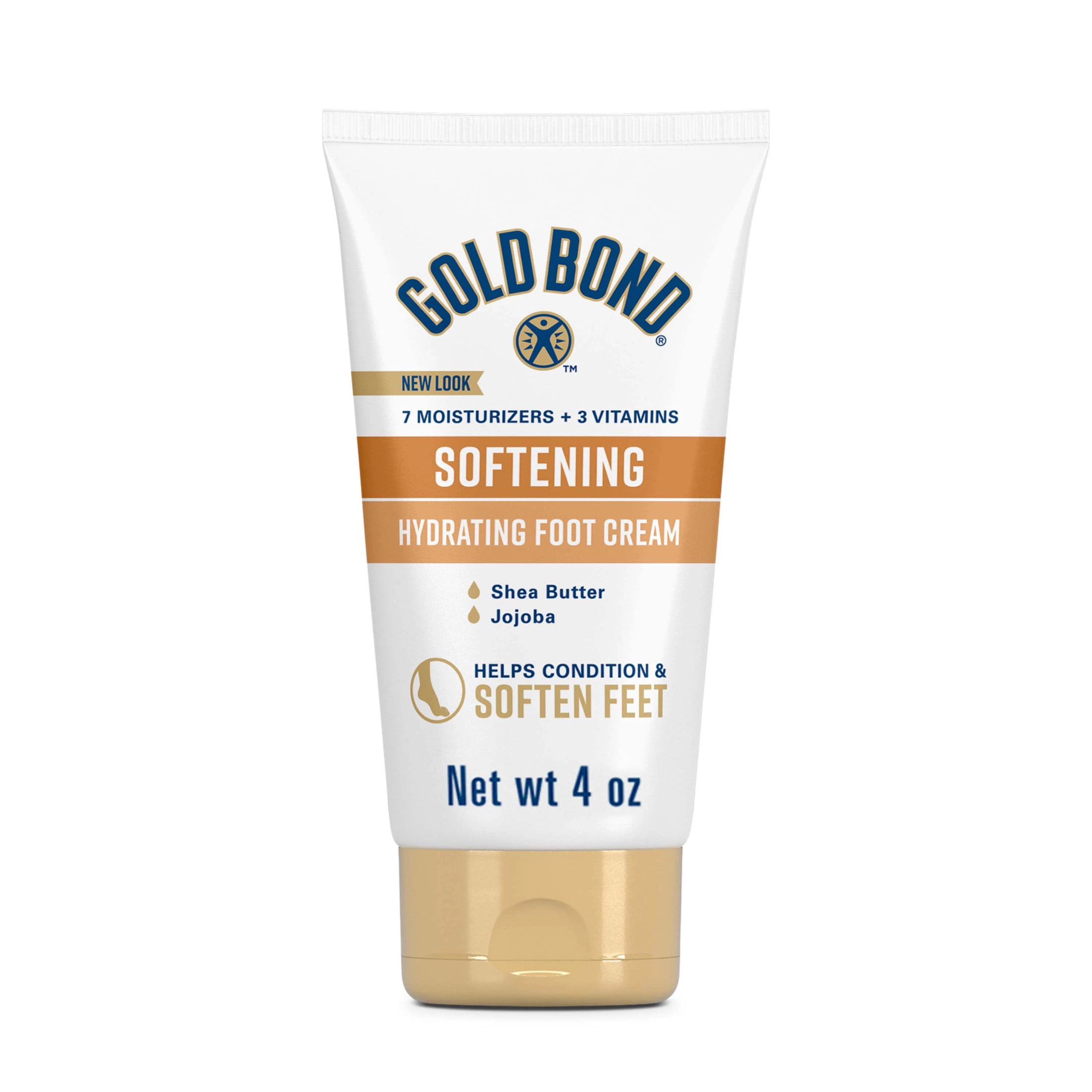 (2 pack) Gold Bond Softening Foot Cream, 4 oz., Foot Lotion with Shea Butter to Soften Rough and Dry Feet