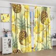 thumbnail image 4 of Natural Tropical Fruit Pineapple Curtains Children Boys Girls Teens Bedroom Living Room Nursery Rod Pocket Decorative Curtains, 2 Panel Set, 42x63 Inches Yellow, 4 of 6